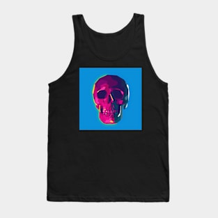 Skull Pop Art Blue Tank Top